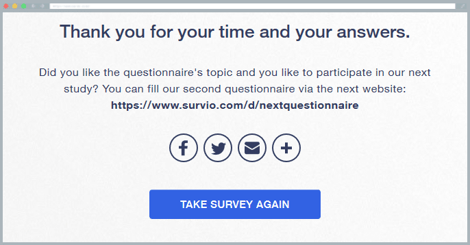 redirecting to another survey