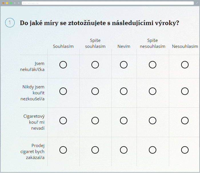 Baterie otázek s přeotázkou
