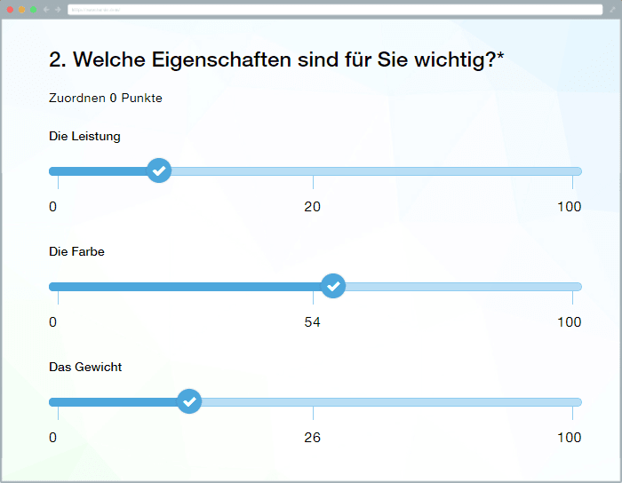 Ein Beispiel für eine konstante Summenskala