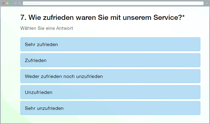 Neues Design der Fragen mit einer oder mehreren Antworten