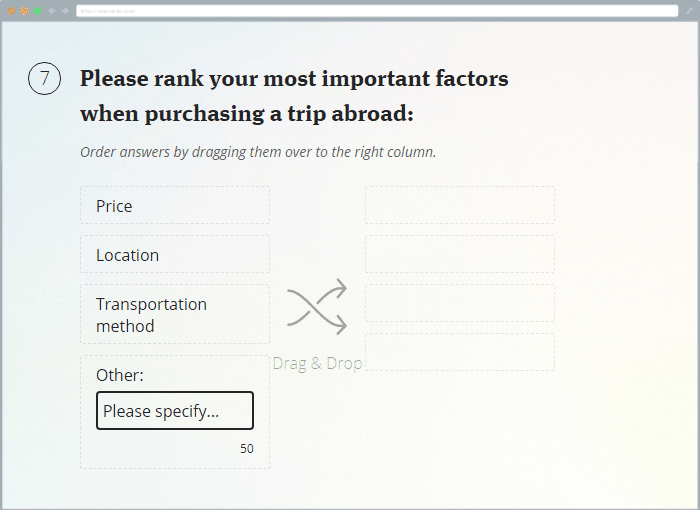 Item-ordering Questions