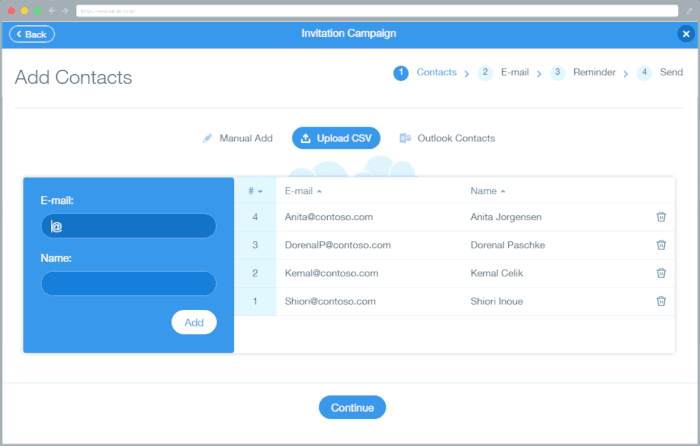 Upload CSV