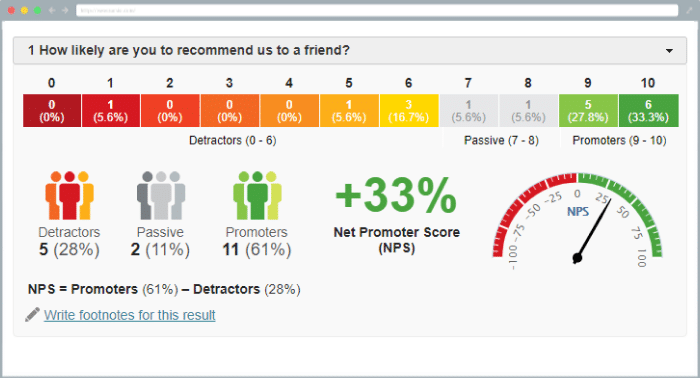 Net Promoter Score graph