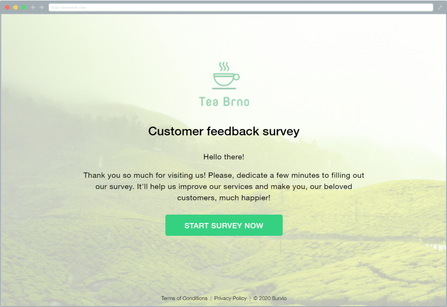 054_Customer feedback - welcome page