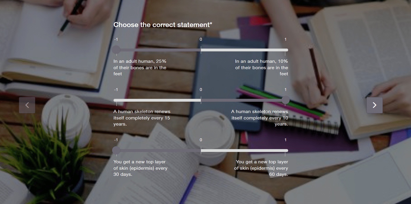 Question type - semantic differential